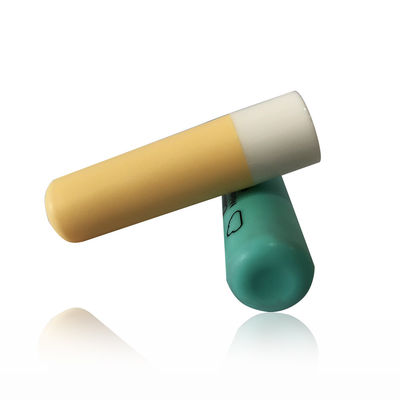 Contenedores de plástico vacío con balsamo labial certificado SGS 3.8g Forma redonda Color verde