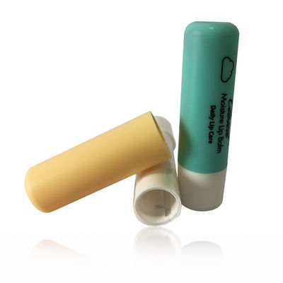 Contenedores de plástico vacío con balsamo labial certificado SGS 3.8g Forma redonda Color verde