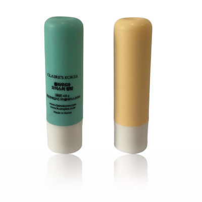 Contenedores de plástico vacío con balsamo labial certificado SGS 3.8g Forma redonda Color verde