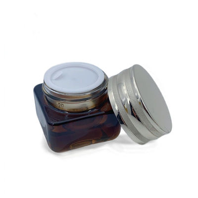 Personalización Embalaje cosmético vacío Botella de vidrio Contenedor de crema 55 * 76mm
