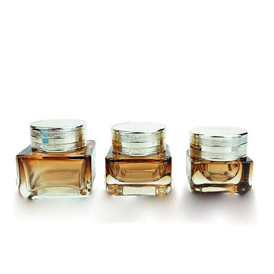 Personalización Embalaje cosmético vacío Botella de vidrio Contenedor de crema 55 * 76mm