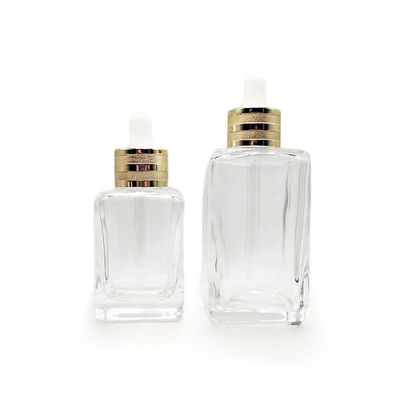 Exquisita botella de aceite esencial vacía de 30 ml de 50 ml botella de gotero cosmético de vidrio