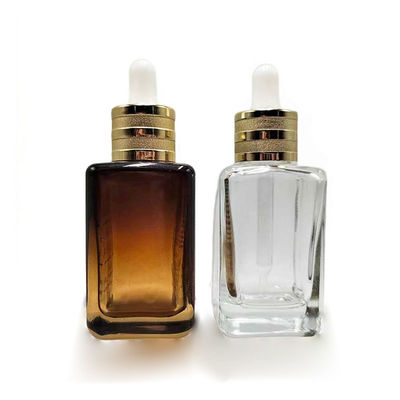 Exquisita botella de aceite esencial vacía de 30 ml de 50 ml botella de gotero cosmético de vidrio