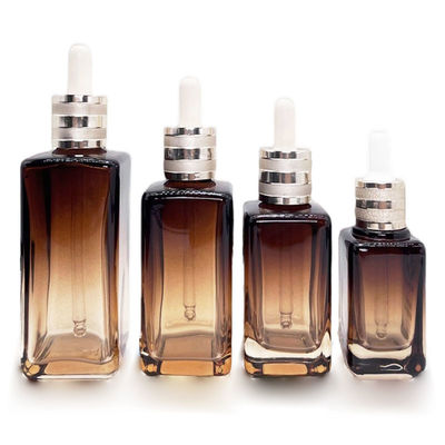 Exquisita botella de aceite esencial vacía de 30 ml de 50 ml botella de gotero cosmético de vidrio