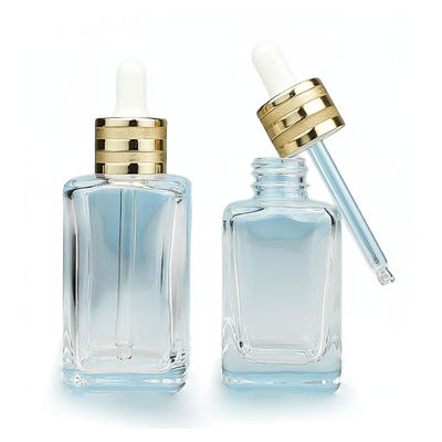 Exquisita botella de aceite esencial vacía de 30 ml de 50 ml botella de gotero cosmético de vidrio