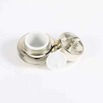 Jarrón de crema facial vacío de 45 × 44 mm, botes cosméticos de plástico con tapas personalizadas