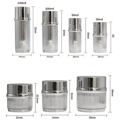 Luxo 15-50g Embalaje Cosmético Vacío Conjunto Botella Cosmética Y Jar