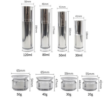 Luxo 15-50g Embalaje Cosmético Vacío Conjunto Botella Cosmética Y Jar