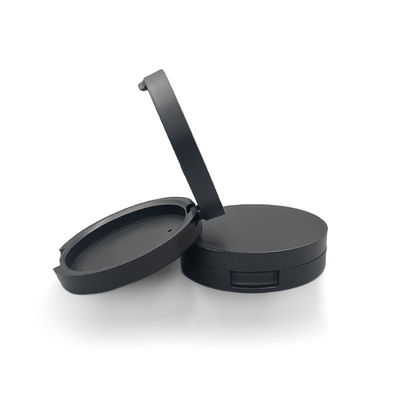 Casilla de polvo compacto vacío personalizado negro mate de 67 mm * 19 mm