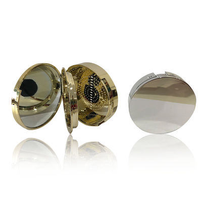 Casilla de polvo compacto de oro vacío personalizada con tamaño de bandeja de 59 mm