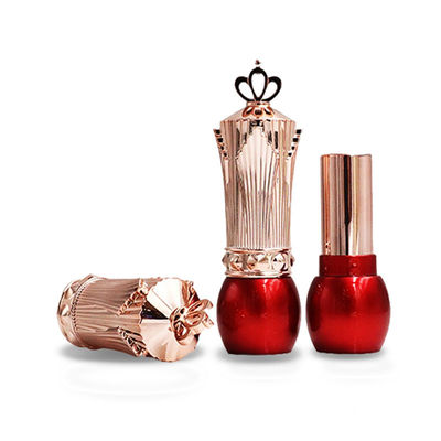 Contenedores de lápiz labial personalizados de ABS Crown Forma irregular Color rojo
