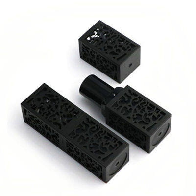 Logotipo de personalización Tubo de lápiz labial negro Tubos de lápiz labial ecológicos