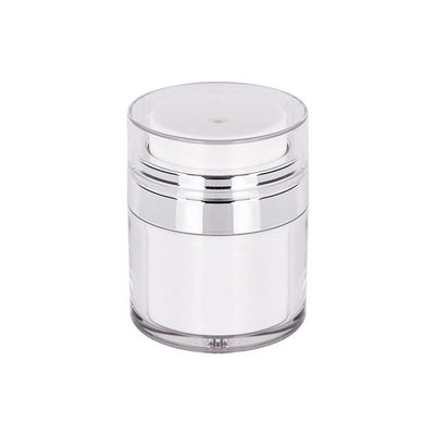 Flasca de base de prensa acrílica de doble capa de crema facial botellas de crema para ojos