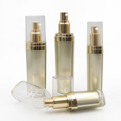 Embalaje cosmético estampado en caliente con bomba de tapa Pc308 con tapa acrílica de cubierta transparente helada