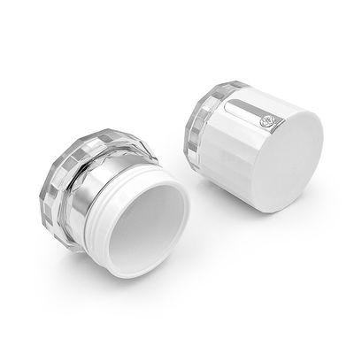 Jarrón de crema cosmética transparente de 50 g con logotipo de diamante Jarrón de embalaje acrílico personalizado