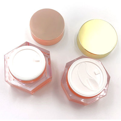 Jarrón transparente de acrílico cosmético a prueba de fugas Jarrón de diamante para crema de cuidado de la piel - 50g