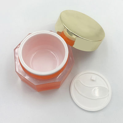 Jarrón transparente de acrílico cosmético a prueba de fugas Jarrón de diamante para crema de cuidado de la piel - 50g