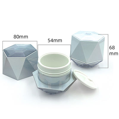 Jarrón de crema cosmética transparente a prueba de fugas con logotipo personalizado 5g/10g PP/ABS/acrílico