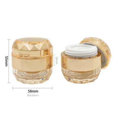 Contenedor de crema de cuidado de la piel de diseño de frasco de diamante