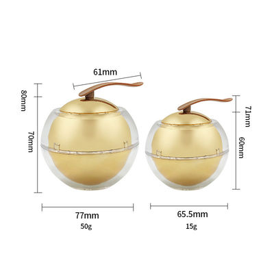 Jarrón cosmético acrílico de diamante Crema para el cuidado de la piel a prueba de fugas Contenedor 30g/50g