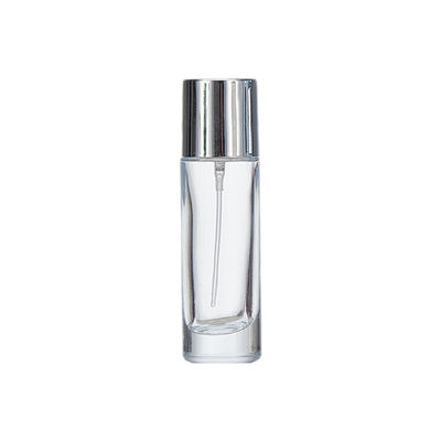 Botella de cristal transparente con tapa de tornillo 100 ml Forma redonda Diseño simple
