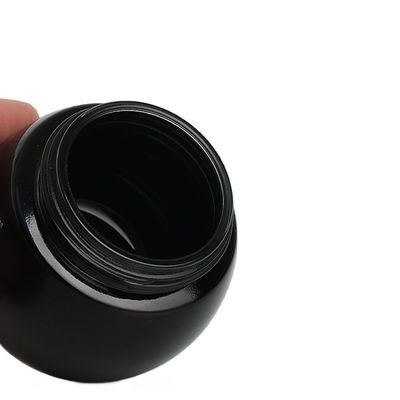Botella de fondo de vidrio de lujo con tapa de tornillo con logotipo personalizado 50g/100g Capacidad