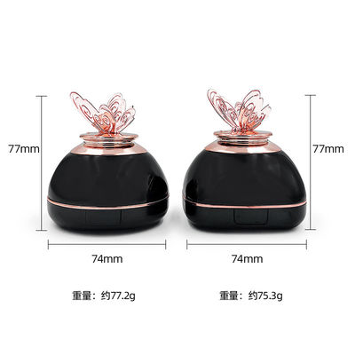 Amigable para viajar redondo compacto fundido con almohadilla de polvo transparente compatibilidad recargable