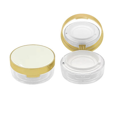 15 g de forma redonda transparente caja de polvo vacío suelto para polvo compacto