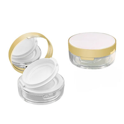 15 g de forma redonda transparente caja de polvo vacío suelto para polvo compacto