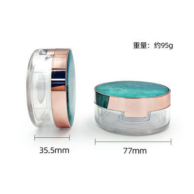 Cuadro de polvo suelto transparente y reciclable personalizable con logotipo - Mini tamaño para polvo compacto
