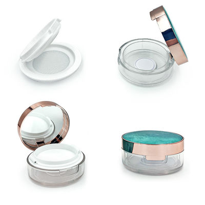 Cuadro de polvo suelto transparente y reciclable personalizable con logotipo - Mini tamaño para polvo compacto
