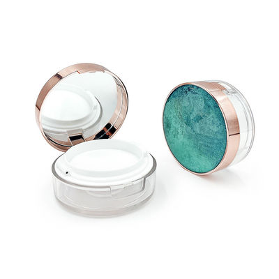 Cuadro de polvo suelto transparente y reciclable personalizable con logotipo - Mini tamaño para polvo compacto